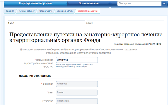 На «Госуслугах» надо заполнить заявление, указать номер медицинской справки по форме № 070-У, шифр заболевания и наличие сопровождающего