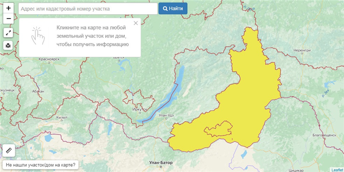 Публичная кадастровая карта Забайкальского края
