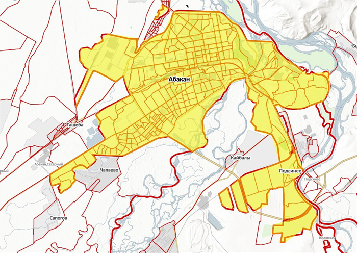Публичная кадастровая карта Абакана