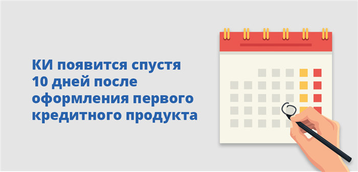 КИ появится спустя 10 дней после оформления первого кредитного продукта