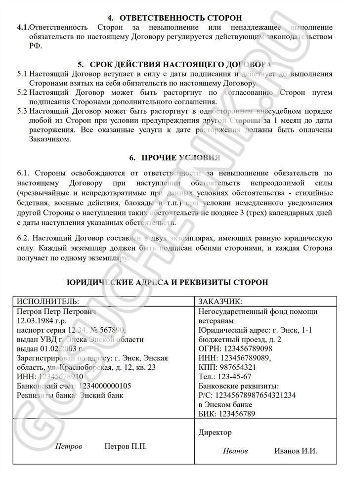 Шпаргалка по составлению договора подряда с физическим лицом