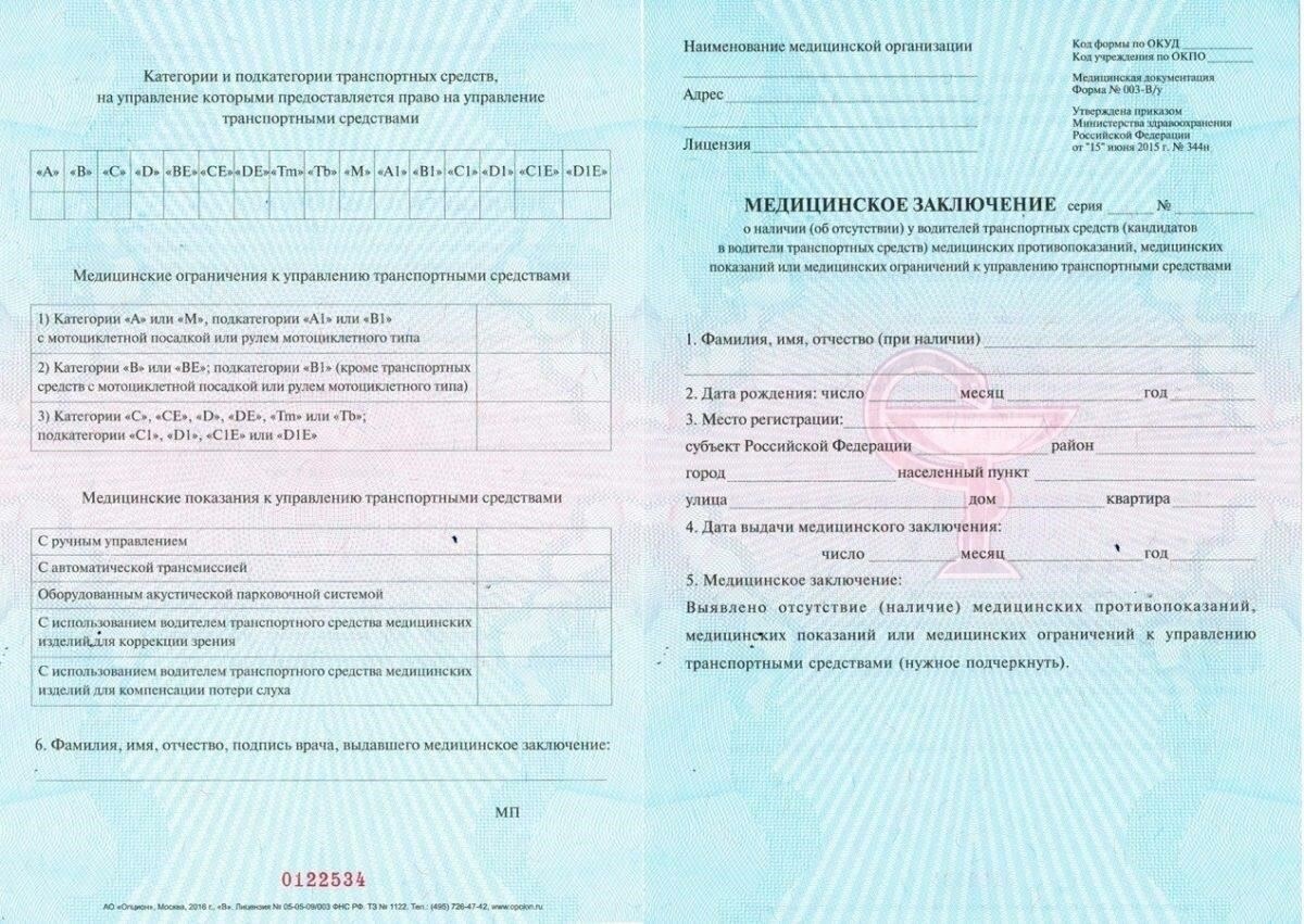 Основные этапы прохождения медицинского освидетельствования для получения справки ГИБДД