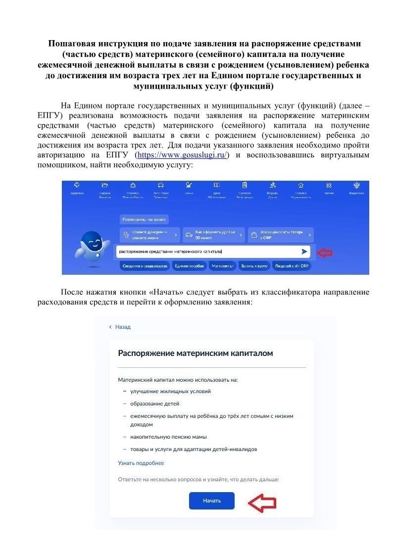 Пошаговый процесс подачи заявления на получение ежемесячной финансовой помощи