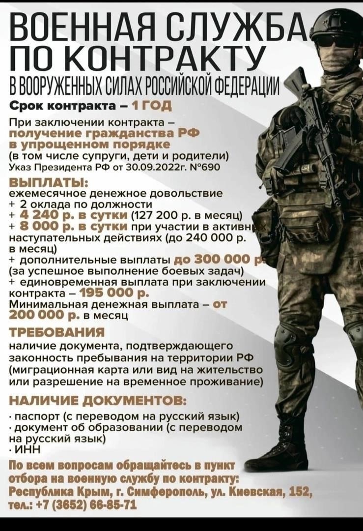 Пригодность к службе в Вооруженных силах РФ по контракту в 2024 году